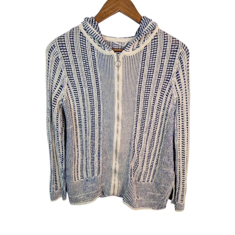 Soft Surroundings Bohemian Knit Zip Up Hoodie